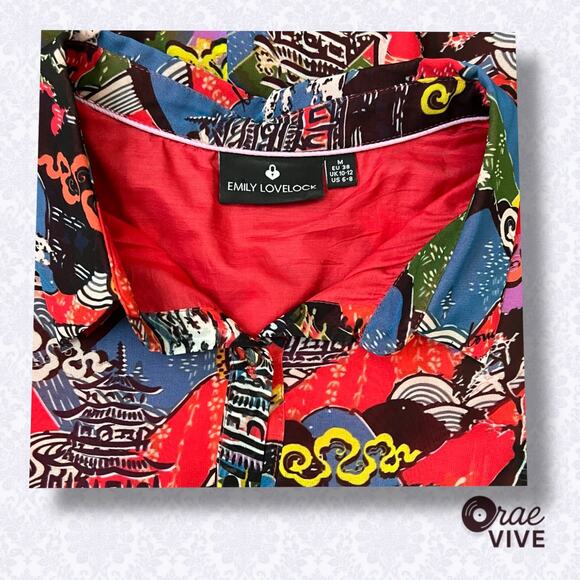 Emily Lovelock Maxi Dress M Tibetan Landscape - Picture 5 of 7